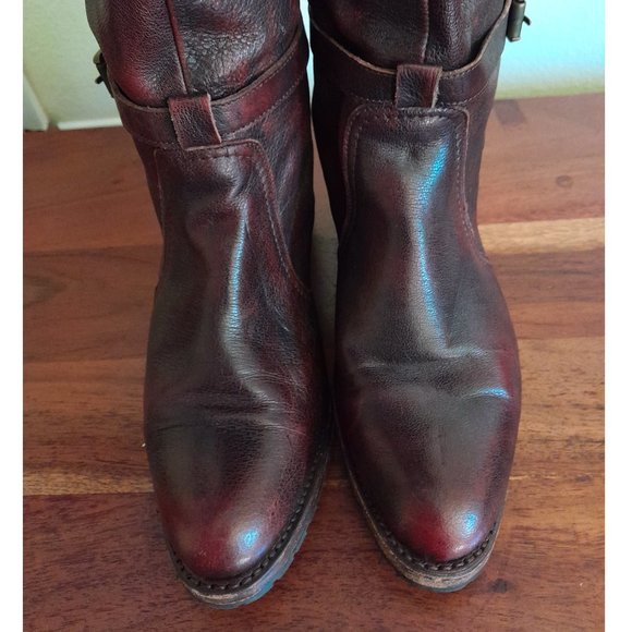 women's Frye dark brown leather knee high boots sz 7 made in Spain - Picture 5 of 13